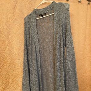 Longer light blue cardigan!